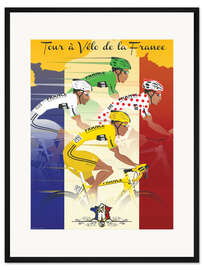 Gerahmter Kunstdruck Trikots der Tour