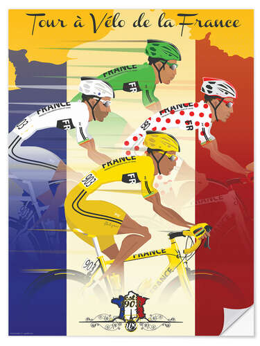 Wandsticker Trikots der Tour