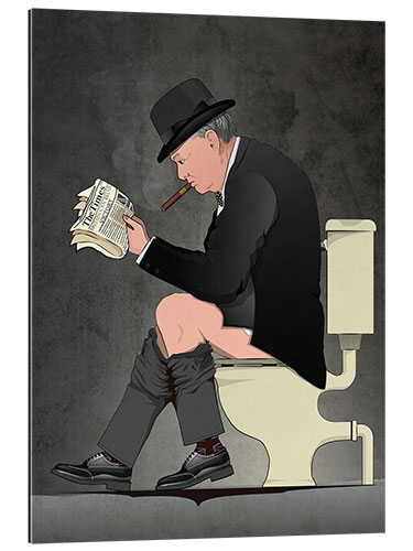 Gallery print Churchill on the toilet