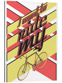 Magnettafel Ich möchte mit meinem Fahrrad fahren