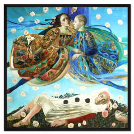 Gerahmter Kunstdruck Pierrots Träume