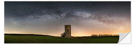 Wall sticker Milky way with medieval tower