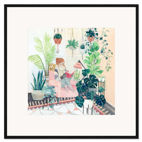 Framed art print Botanical reading corner