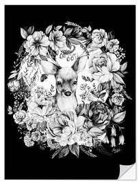 Wall sticker Roebuck in the sea of flowers