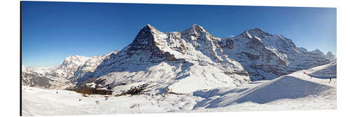 Aluminium print Skiing at the Eiger