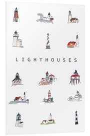 Foam board print Maritime lighthouses