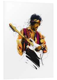 Foam board print Jimi Hendrix