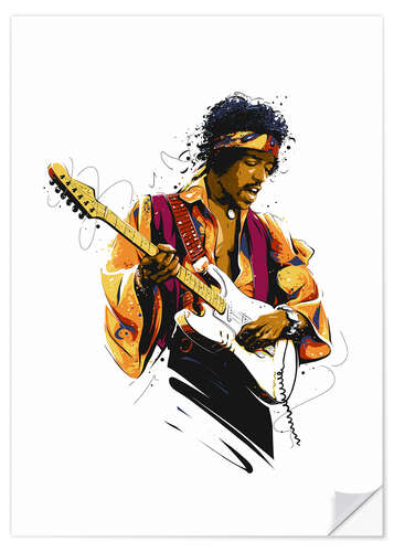 Autocolante decorativo Jimi Hendrix