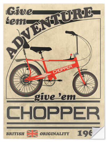 Selvklebende plakat Chopper Bicycle 1969 Advertisement