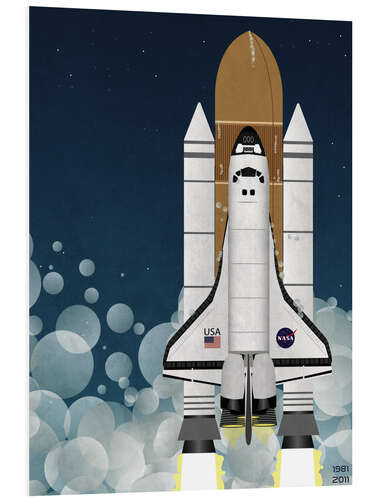 PVC print Launch of Nasa Space Shuttle 