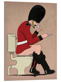 Gallery Print Britischer Soldat auf der Toilette