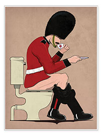 Poster Queen's Guard on the Toilet