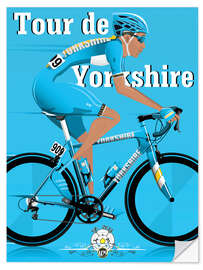 Selvklebende plakat Tour De Yorkshire - Sykkelritt