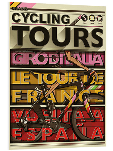 Foam board print Cycling Grand Tours