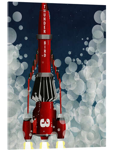 Quadro em acrílico Thunderbird 3 Space Rocket Launch