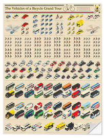 Sticker mural Véhicules des Grands Tours, cyclisme (anglais)