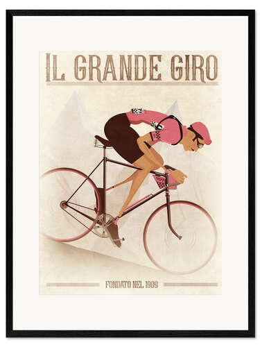 Kunsttryk i ramme Giro D'Italia bjergetape