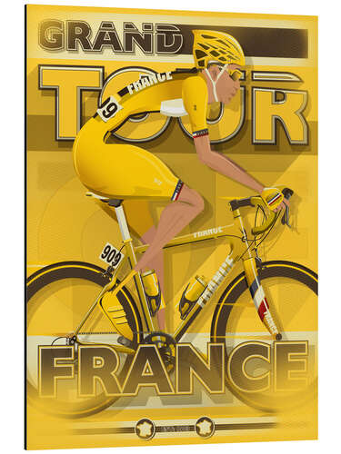 Tableau en aluminium Tour de France, jaune