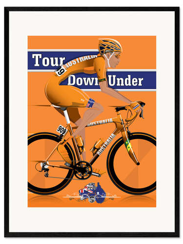 Plakat artystyczny premium w ramie Tour Down Under