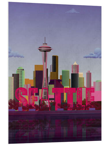 PVC-tavla Seattle City Skyline