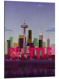 Magnettafel Seattle-Skyline