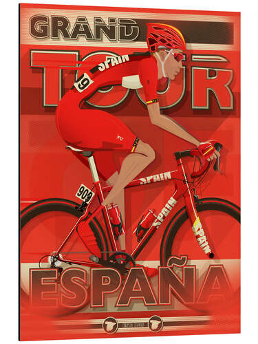 Tableau en aluminium Tour d'Espagne, course cycliste