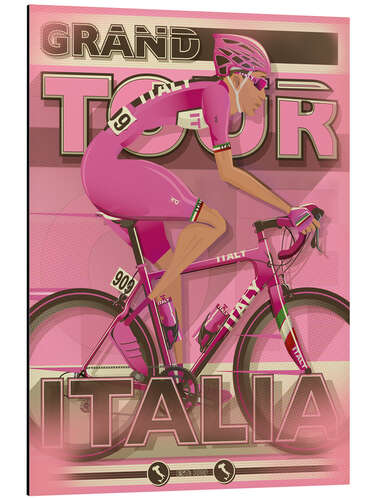 Tableau en aluminium Giro d'Italia, course cycliste