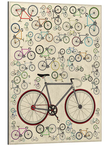 Aluminium print Vintage Fixie-fietsen