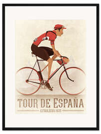 Gerahmter Kunstdruck Vintage – Tour de España Radrennen