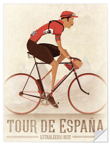 Sticker mural Tour d'Espagne, course cycliste