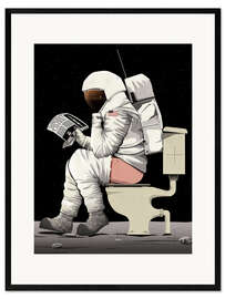 Framed art print Astronaut on the Toilet I