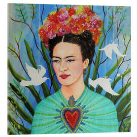 Cuadro de metacrilato  El corazón de Frida Kahlo - Sylvie Demers