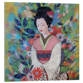 Gallery print Kimono and flowers