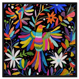 Gerahmter Kunstdruck Bunte Vögel