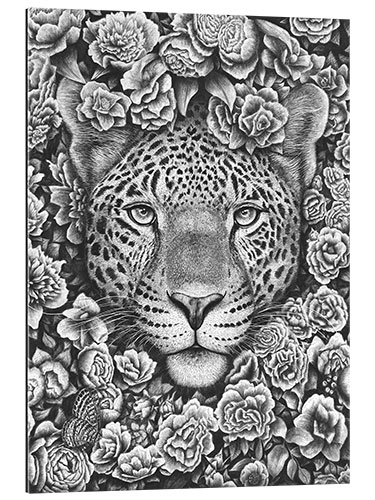 Galleriprint Jaguar between flowers