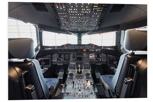 Hartschaumbild Airbus A380 Cockpit