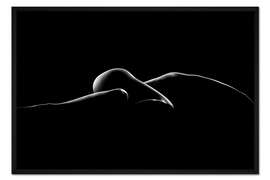 Gerahmter Kunstdruck Silhouette einer Frau