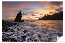 Selvklebende plakat La Caleta Strand - La Gomera