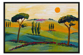 Gerahmter Kunstdruck Reise in die Toskana