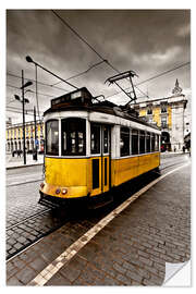 Selvklebende plakat Downtown Lisboa