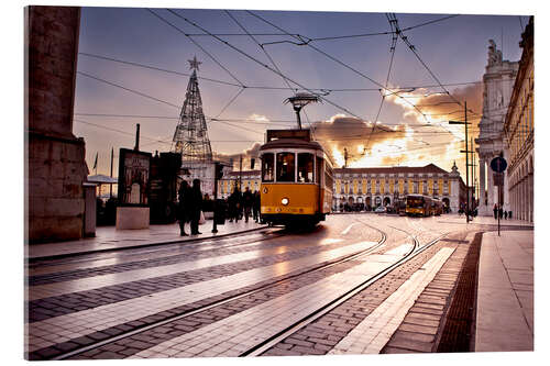 Acrylic print Dawn in Lisbon