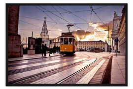 Gerahmter Kunstdruck Dämmerung in Lissabon