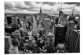 Foam board print Over the rooftops of New York, USA