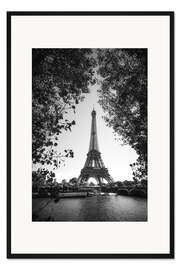 Gerahmter Kunstdruck Himmel über Paris, Frankreich