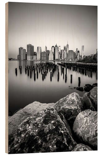 Stampa su legno Skyline di New York City