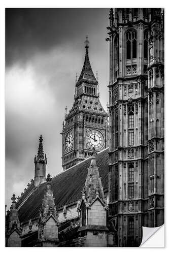 Selvklebende plakat Big Ben, London