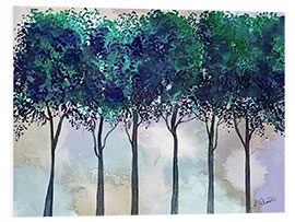 Foam board print Watercolor Treeline