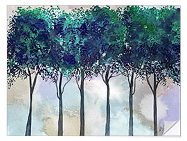 Wall sticker Watercolor Treeline