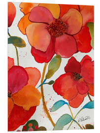 Foam board print Pink And Orange Floral II