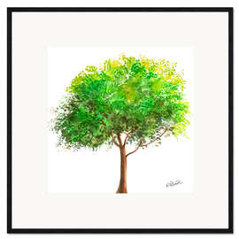 Stampa artistica con cornice Simple Green Tree